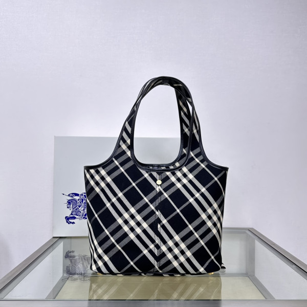 B**rry medium check tote bag-41*14*26cm