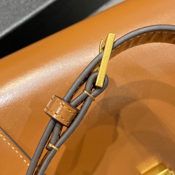 YSL LOULOU CARRE SATCHEL IN SMOOTH LEATHER